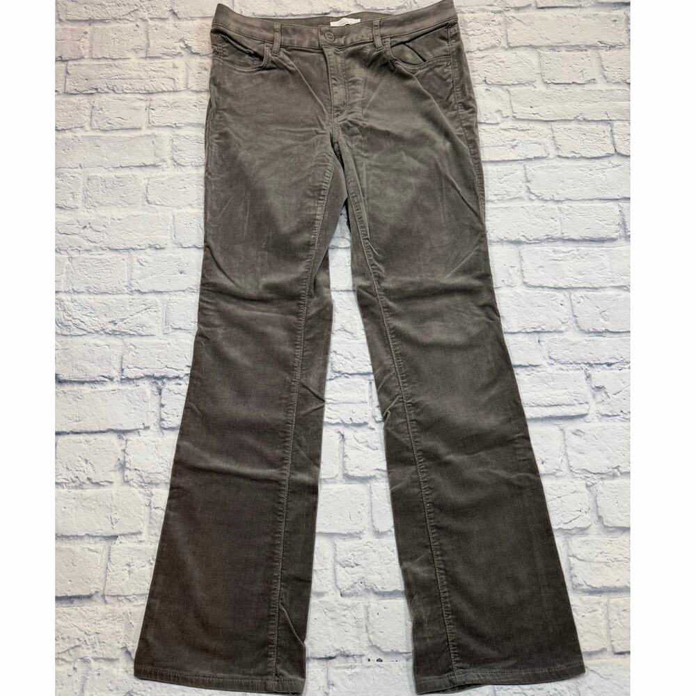 LOFT Curvy Boot cut Corduroys Gray Slimming size 29 8 Excellent Condition J2903